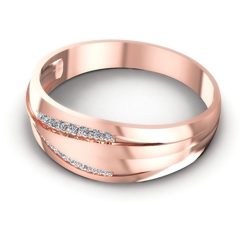 Chic Round Diamonds 0.20CT Diamonds Wedding Band
