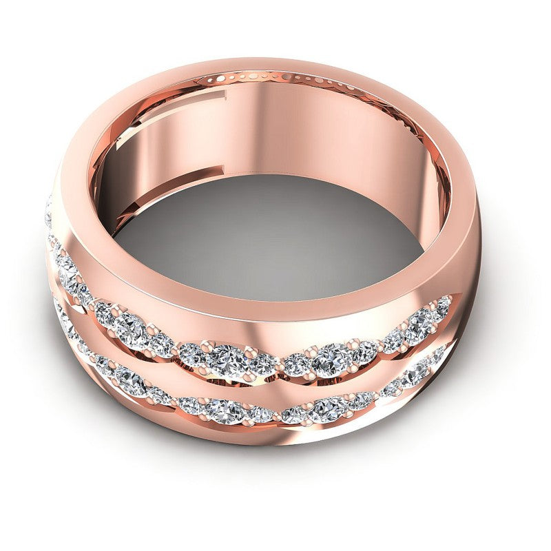 Timeless Round Diamonds 0.90CT Diamonds Wedding Band