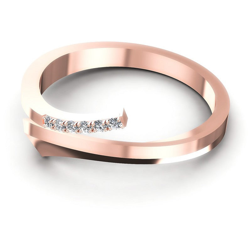 Chic Round Diamonds 0.10CT Diamonds Wedding Band