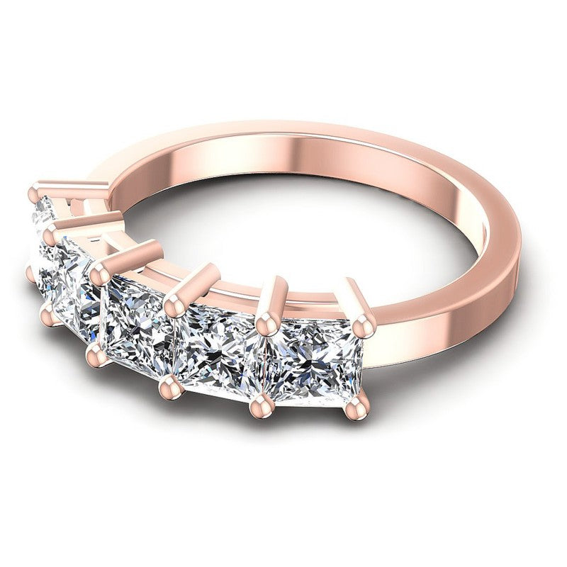 Exceptional Princess Diamonds 1.65CT Diamonds Wedding Band