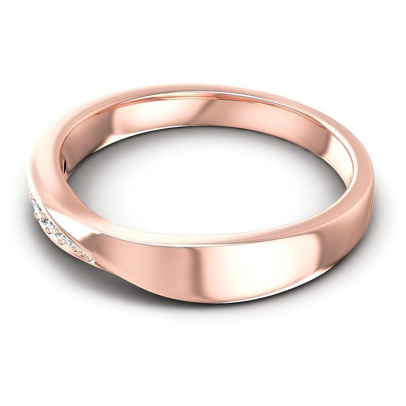 Round Diamonds 0.20CT Diamonds Wedding Band in 18KT Rose Gold