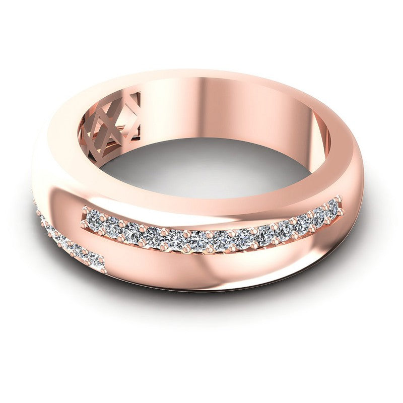 Round Diamonds 0.35CT Diamonds Wedding Band in 18KT Rose Gold