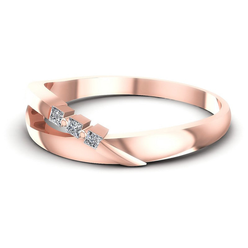 Princess Diamonds 0.10CT Diamonds Wedding Band in 18KT Rose Gold