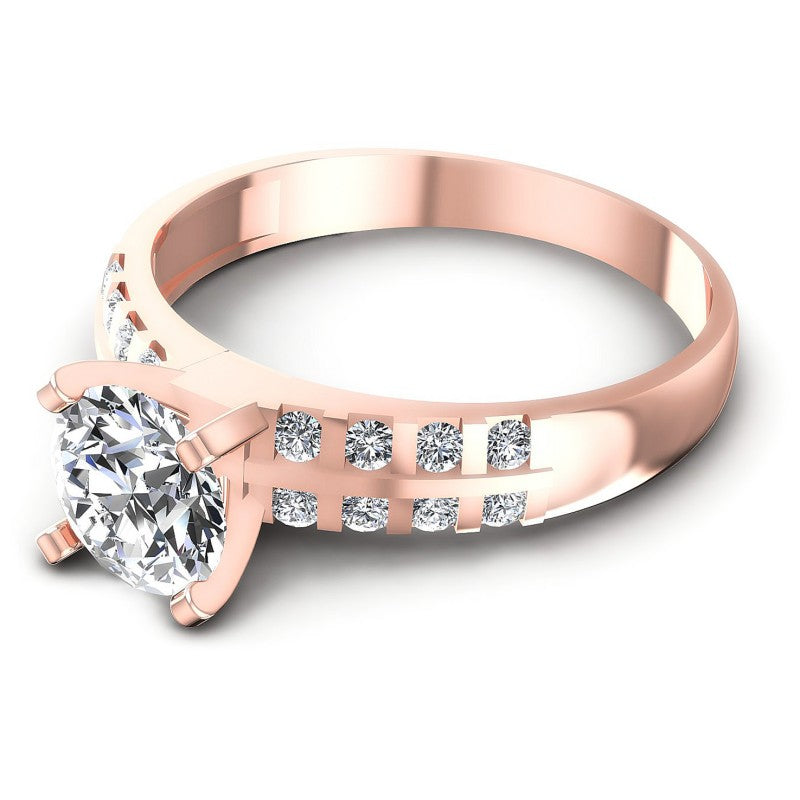 Round Diamonds 0.60CT Engagement Ring in 18KT Rose Gold