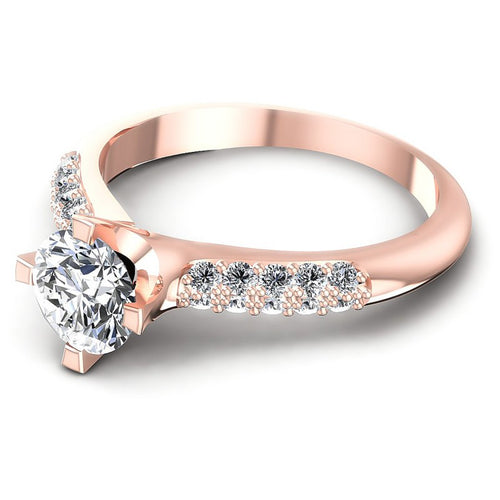 Round Diamonds 0.70CT Engagement Ring in 18KT Rose Gold
