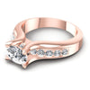 Round and Oval Diamonds 0.85CT Engagement Ring in 18KT Rose Gold