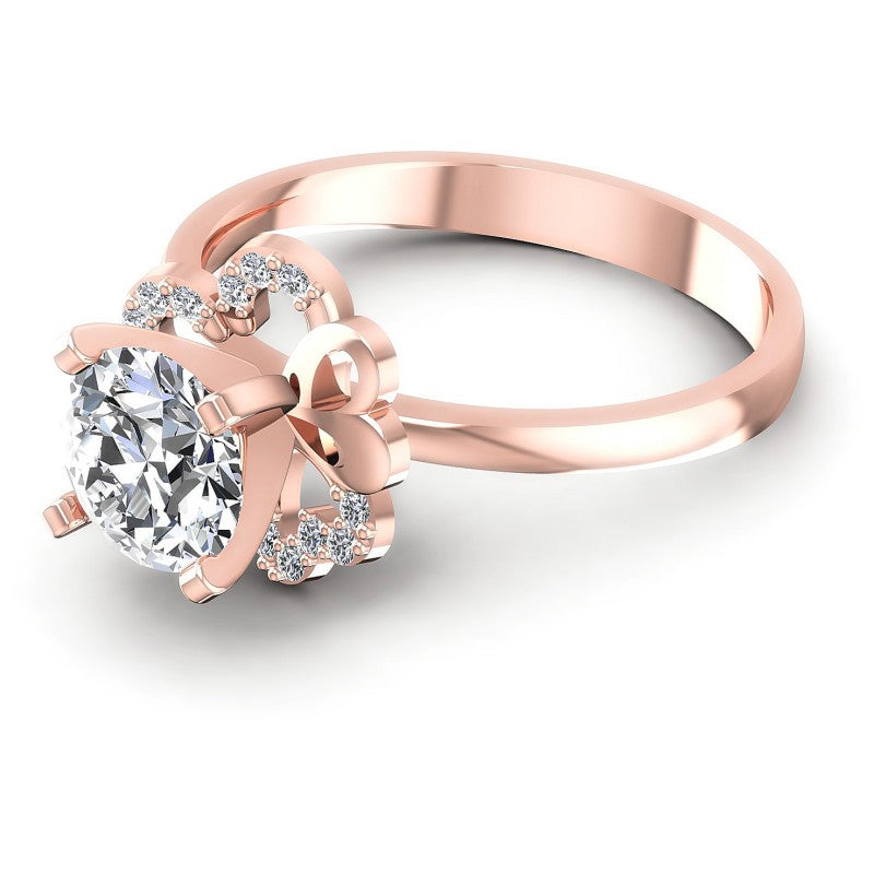 Round Diamonds 0.40CT Engagement Ring in 18KT Rose Gold