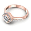 Round Diamonds 0.60CT Halo Ring in 18KT Rose Gold