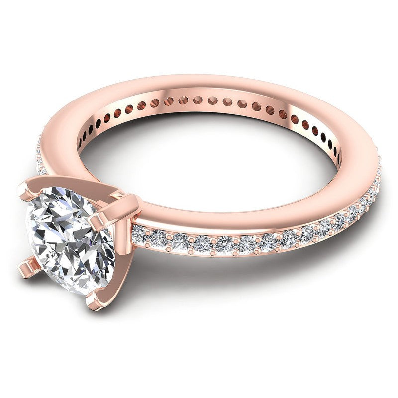 Round Diamonds 0.75CT Engagement Ring in 18KT Rose Gold