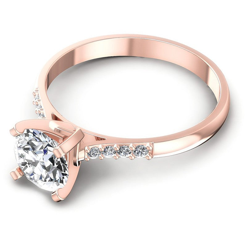 Round Diamonds 0.50CT Engagement Ring in 18KT Rose Gold