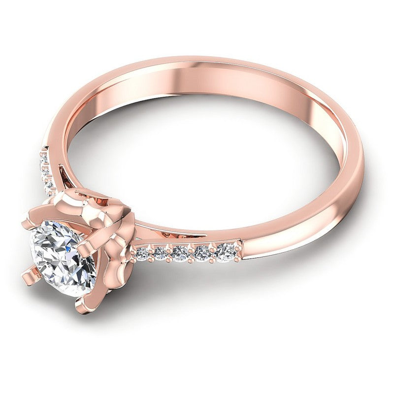 Round Diamonds 0.50CT Engagement Ring in 18KT Rose Gold