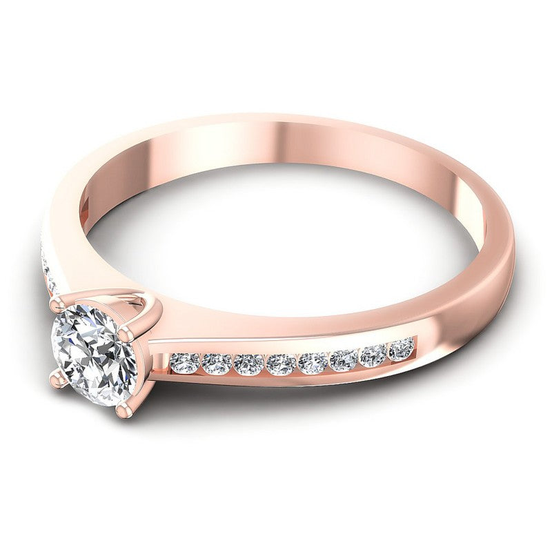 Round Diamonds 0.45CT Engagement Ring in 18KT Rose Gold