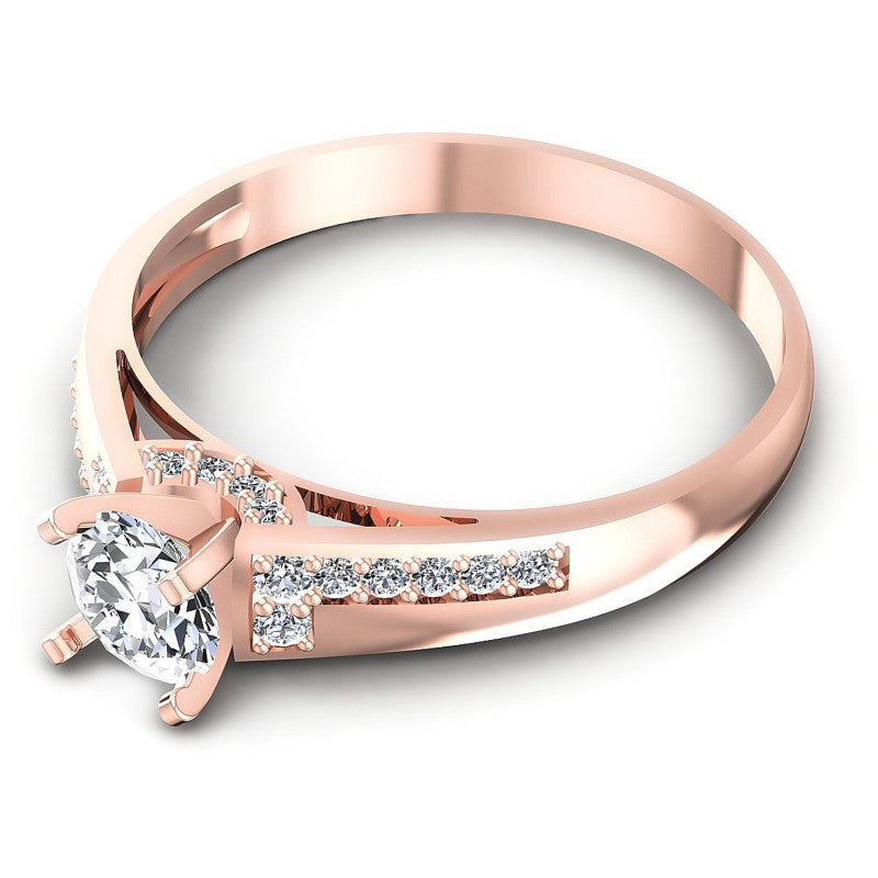 Round Diamonds 0.55CT Engagement Ring in 18KT Rose Gold