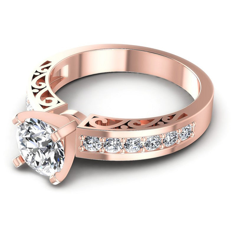 Round Diamonds 0.75CT Engagement Ring in 18KT Rose Gold