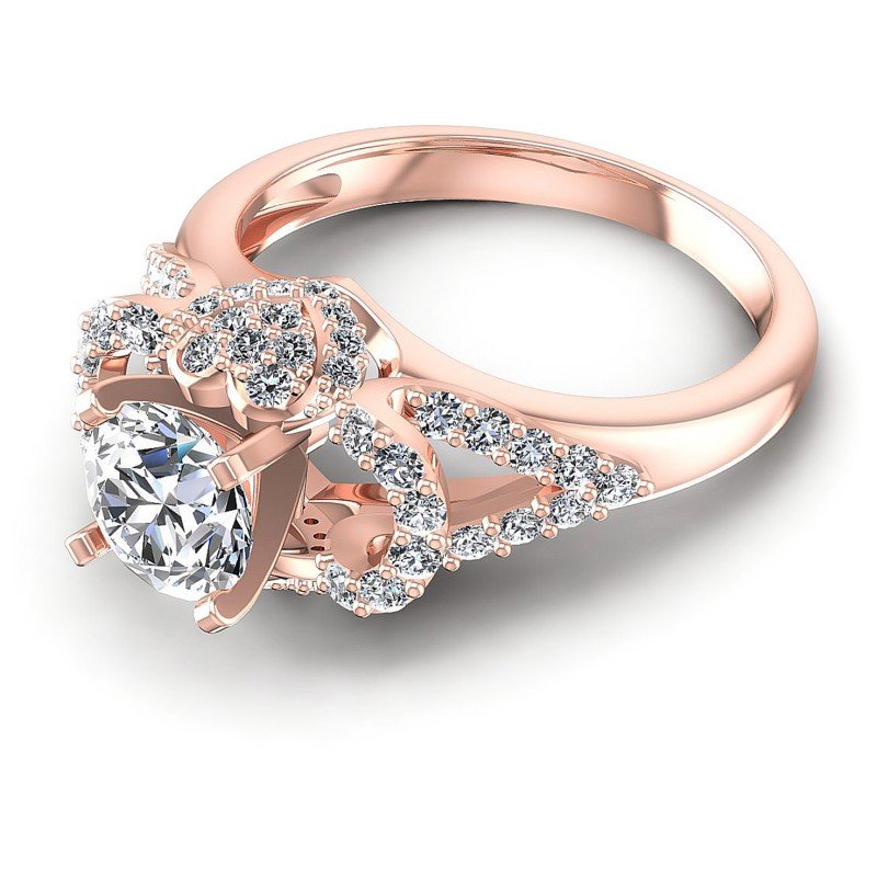 Round Diamonds 1.00CT Fashion Ring in 18KT Rose Gold