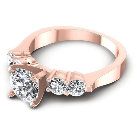 Round Diamonds 0.95CT Engagement Ring in 18KT Rose Gold