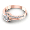 Round Diamonds 0.60CT Engagement Ring in 18KT Rose Gold