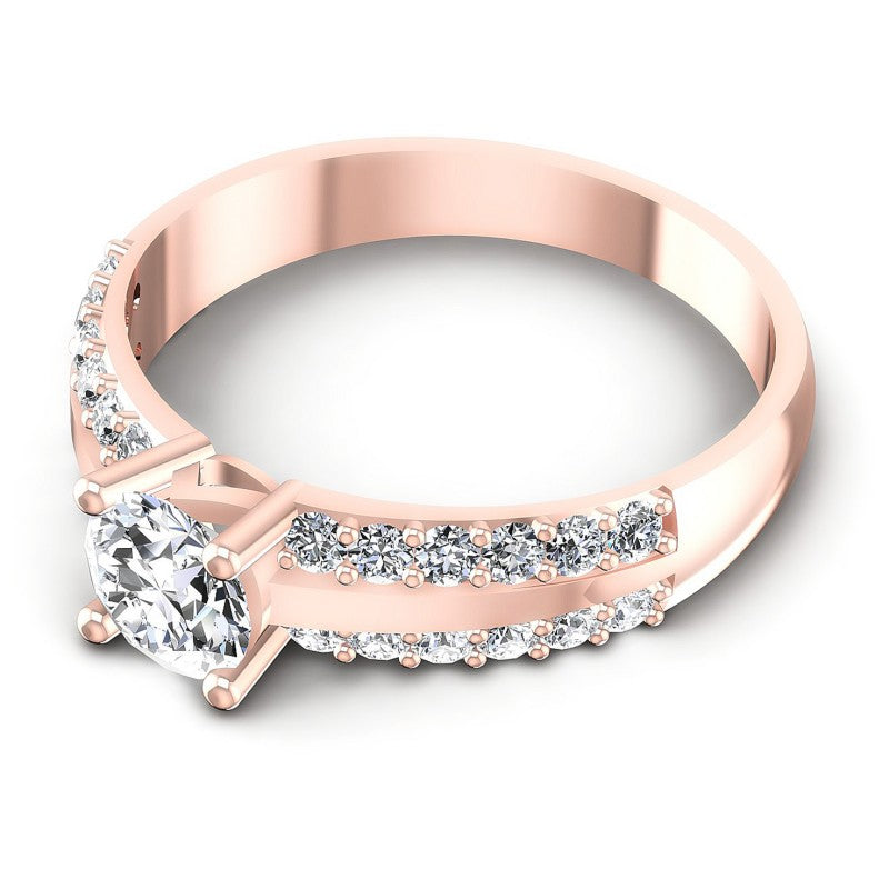 Round Diamonds 0.75CT Engagement Ring in 18KT Rose Gold