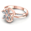 Round and Marquise Diamonds 0.35CT Fashion Ring in 18KT Rose Gold