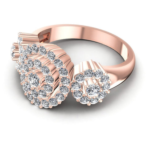 Round Diamonds 1.00CT Halo Ring in 18KT Rose Gold