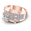 Princess and Round Diamonds 2.50CT Engagement Ring in 18KT Rose Gold