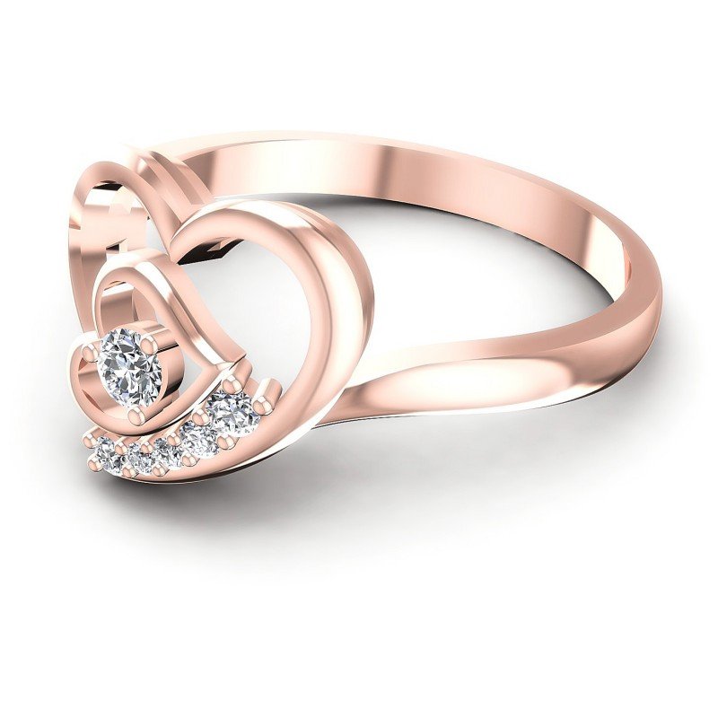Round Diamonds 0.25CT Fashion Ring in 18KT Rose Gold