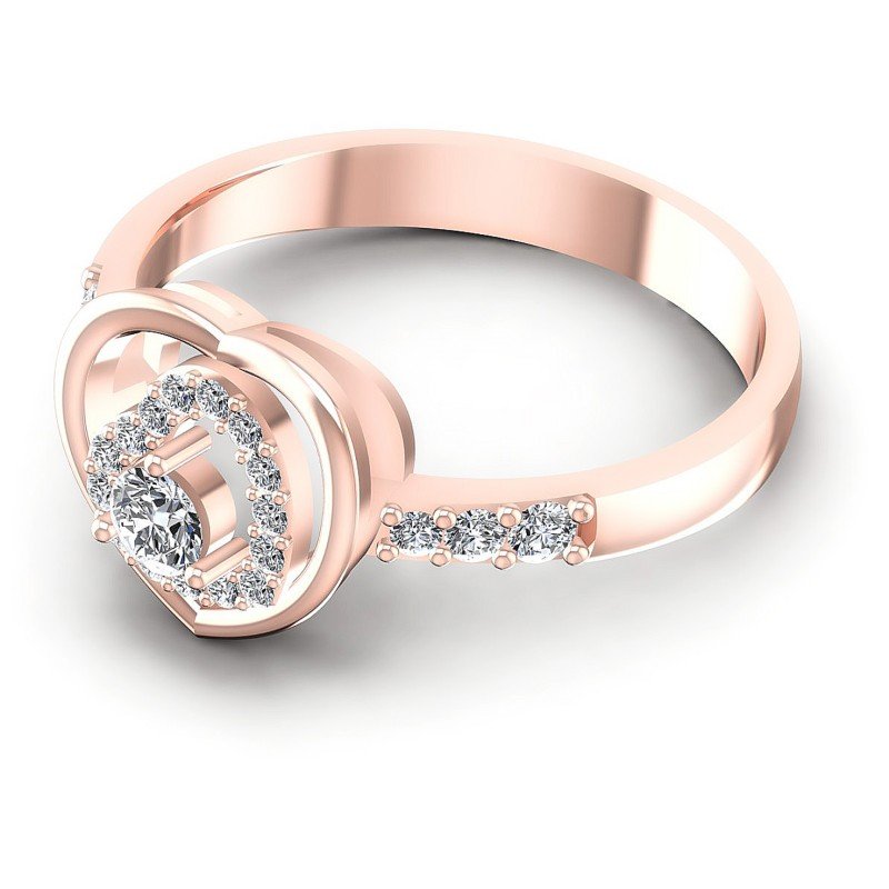 Round Diamonds 0.35CT Fashion Ring in 18KT Rose Gold