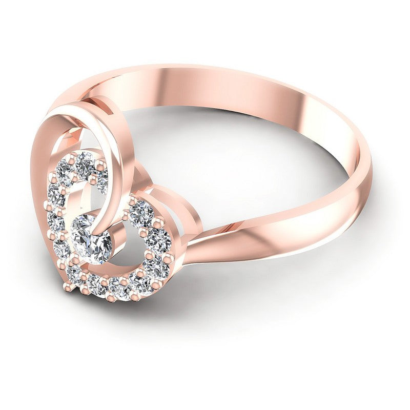 Round Diamonds 0.30CT Fashion Ring in 18KT Rose Gold