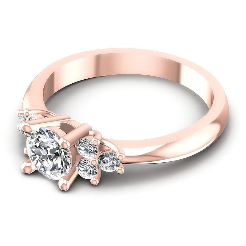 Round Diamonds 0.55CT Engagement Ring in 18KT Rose Gold