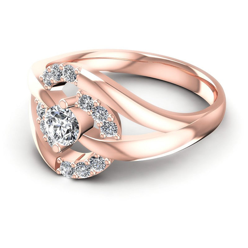 Round Diamonds 0.50CT Fashion Ring in 18KT Rose Gold