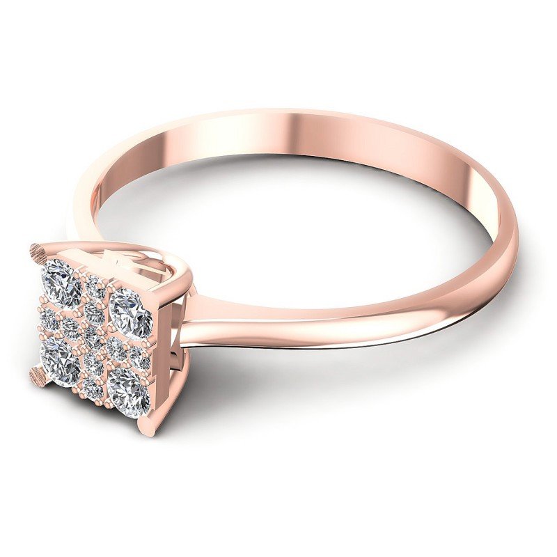 Round Diamonds 0.25CT Fashion Ring in 18KT Rose Gold