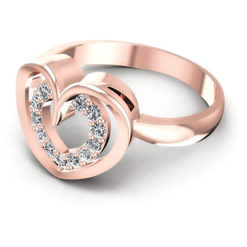Round Diamonds 0.25CT Fashion Ring in 18KT Rose Gold