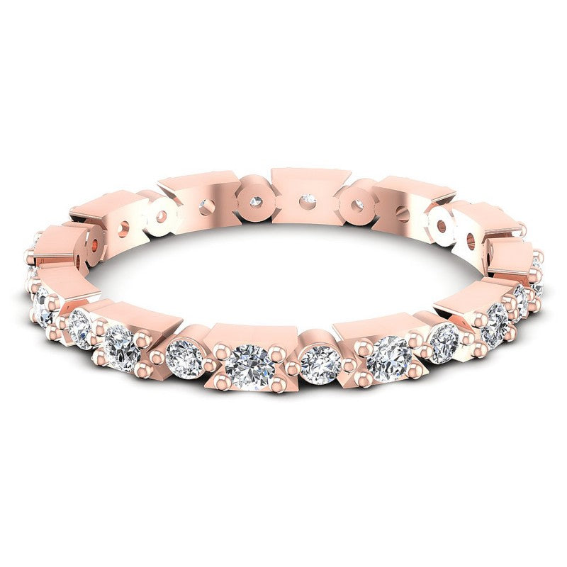 Round Diamonds 0.45CT Eternity Ring in 18KT Rose Gold