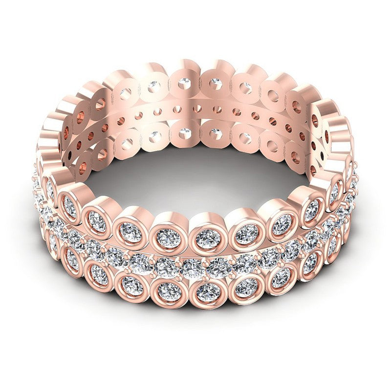 Round Diamonds 1.10CT Eternity Ring in 18KT Rose Gold