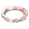 Baguette and Round Diamonds 1.55CT Eternity Ring in 18KT Rose Gold