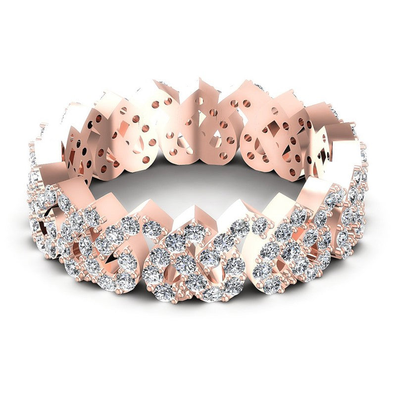 Round Diamonds 0.90CT Eternity Ring in 18KT Rose Gold