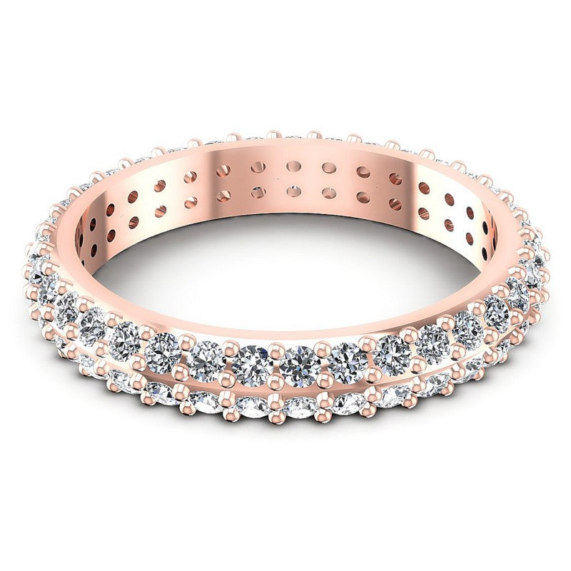 Round Diamonds 0.90CT Eternity Ring in 18KT Rose Gold