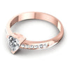 Round and Heart Diamonds 0.55CT Engagement Ring in 18KT Rose Gold