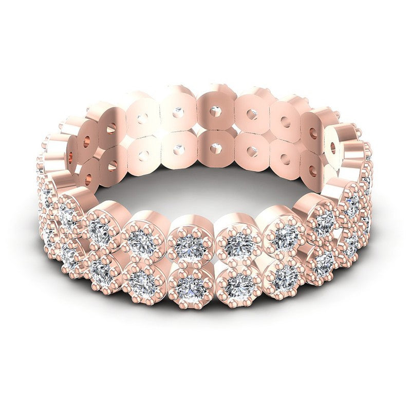 Round Diamonds 1.00CT Eternity Ring in 18KT Rose Gold
