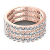 Round Diamonds 2.95CT Eternity Ring in 18KT Rose Gold