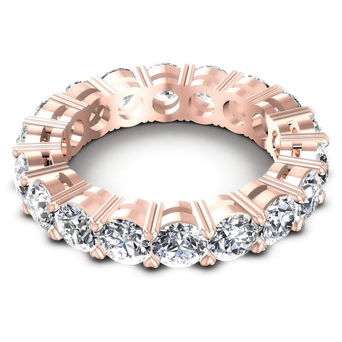 Round Diamonds 4.30CT Eternity Ring in 18KT Rose Gold