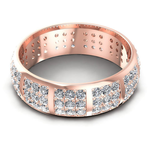Round Diamonds 2.20CT Eternity Ring in 18KT Rose Gold