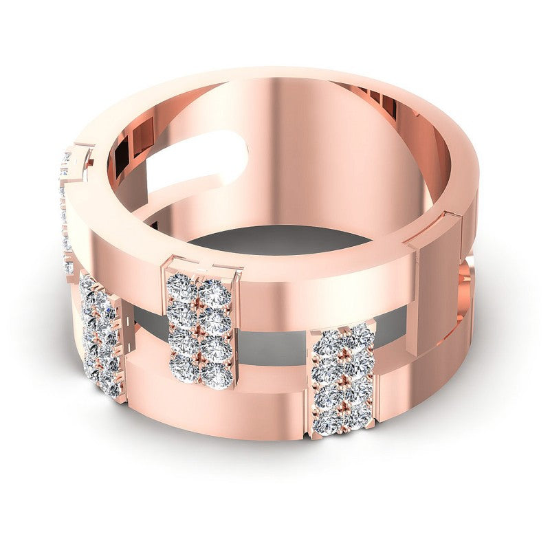 Round Diamonds 0.60CT Diamonds Wedding Band in 18KT Rose Gold