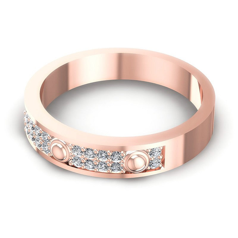 Chic Round Diamonds 0.20CT Diamonds Wedding Band