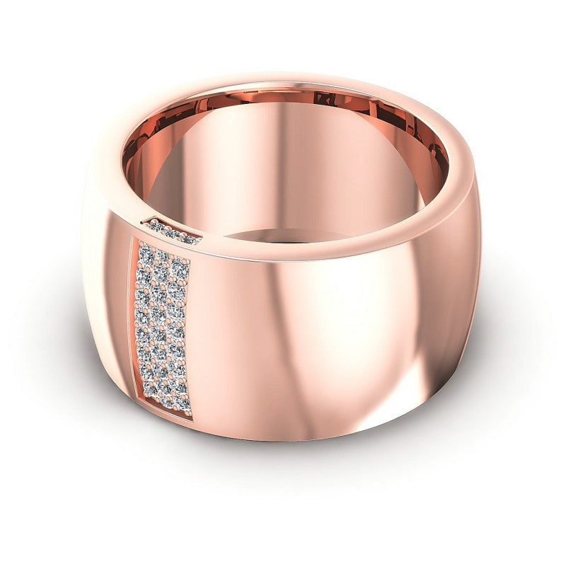Round Diamonds 0.25CT Diamonds Wedding Band in 18KT Rose Gold