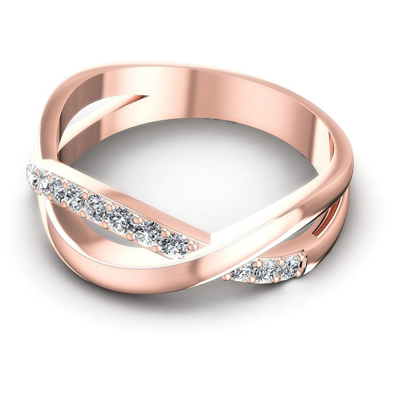 Round Diamonds 0.35CT Diamonds Wedding Band in 18KT Rose Gold
