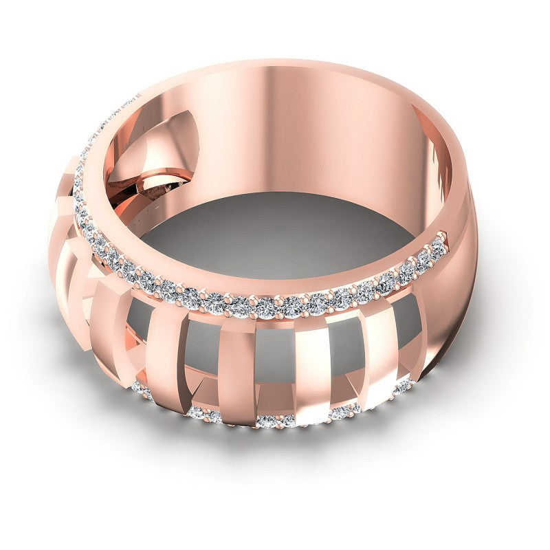 Round Diamonds 0.45CT Diamonds Wedding Band in 18KT Rose Gold