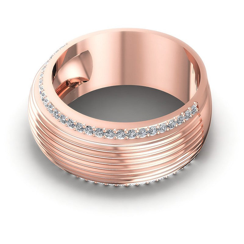 Round Diamonds 0.45CT Diamonds Wedding Band in 18KT Rose Gold