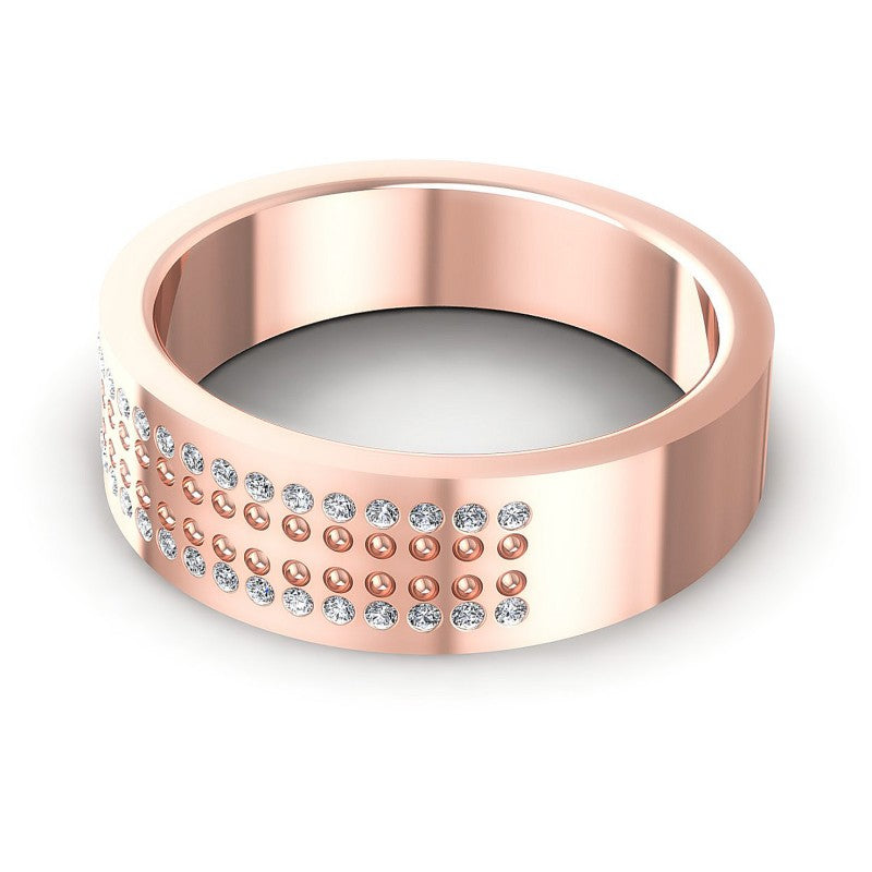Round Diamonds 0.20CT Diamonds Wedding Band in 18KT Rose Gold