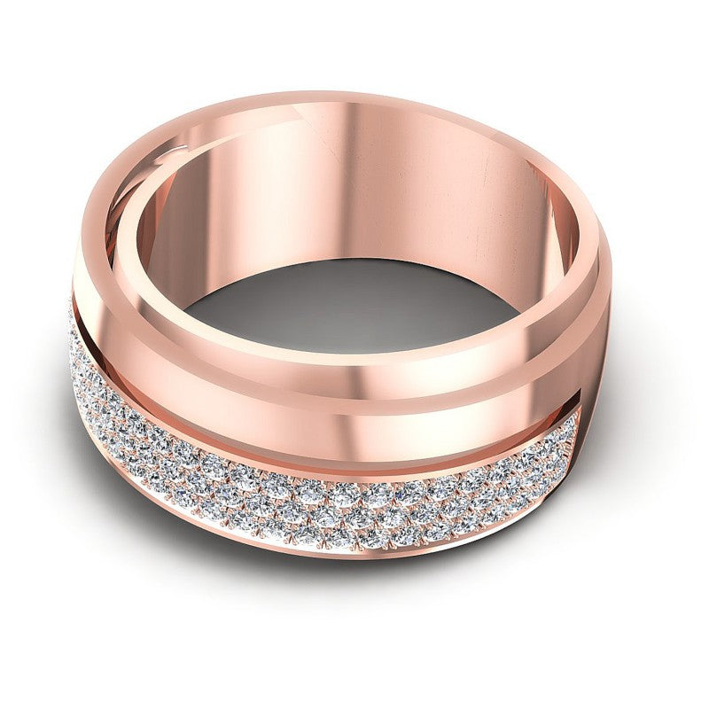Round Diamonds 0.75CT Diamonds Wedding Band in 18KT Rose Gold